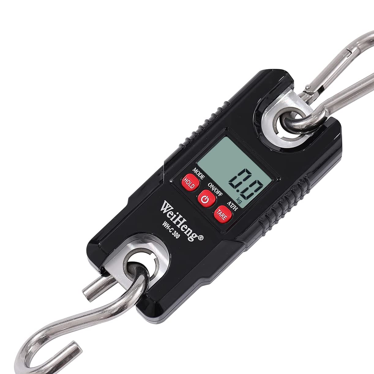 Digital Crane Scale TOPWAY 300kg Loading Capacity, Handheld Weighing Scale, Electronic Mini LCD Loop Hanging Luggage Fishing Balance Pocket Hook Scale 833212