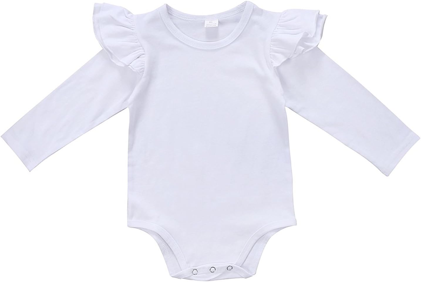GSHOOTS Baby Girls Clothes Long Butterfly Sleeve Ruffled Bodysuit Fly Sleeve Romper