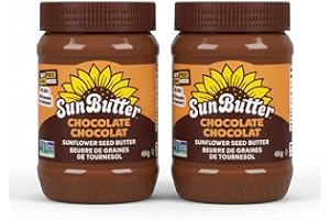 Sunbutter Chocolate Spread 454 g, Nut-Free Sunflower Seed Butter, Jar of 2