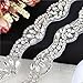 Rhinestone Applique for Wedding Dress Belt Embellishment-Silver
