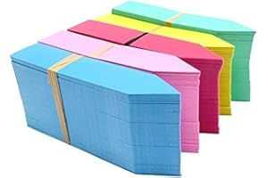 KINGLAKE 500 Pcs 5 Colors 2X10CM Plastic Waterproof Garden Plant Tags Nursery Garden Labels Markers Plant Stakes,Box of 500