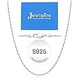 Jewlpire Italian 2mm Rope Chain 925 Sterling Silver Chain Necklace for Women Men, 14K Plated Gold Chain for Women Sturdy Women's Chain Necklaces, 16 18 20 22 24 26 Inch