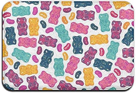 Gummy Bears Washable Foot Rectangular Doormat Super Absorbent For Dining Room Scatter Cushions 23.6" X 15.7"