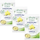 Simple Mixes Dye-Free Pudding &amp; Pie Filling Mix, Vanilla, 3-Pack | Natural Instant Mix, Healthy Snack, Easy to Make, Gluten-Free &amp; Dye-Free, No Fat,or Lactose, Kosher