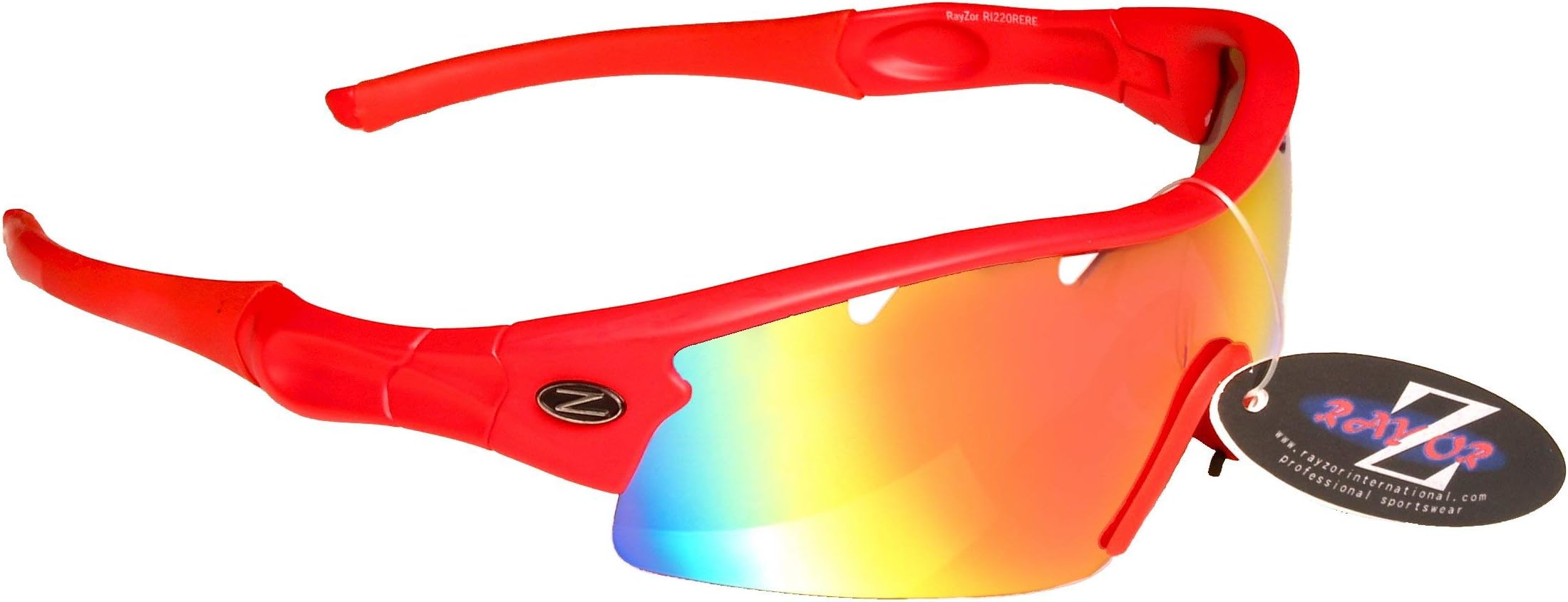 Rayzor Lightweight Sports Wrap Shatterproof Frames Sunglasses - Men Woman UV400 Eye Protection Professional Glasses, Cat 3 Anti Glare Lenses for Archery, Fishing, Sailing, Hiking, Hunting