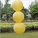 5 Packs Yellow Round Paper Lanterns Chinese Lanterns 12 inch Large Hanging Ball Decorations for Halloween Birthday Bridal Wedding Baby Shower Parties Assorted Sizes (Yellow, 12'')