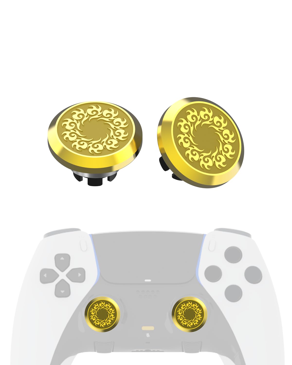 KD.FLY Metal Thumbsticks for PS5 Edge Controller Stick Module, 2Pcs Custom Thumb Sticks Grips Joystick Replacement Kit for PS5 Dual Sense Edge Accessories, Thumbstick Accessories Parts, Celestial Cloud