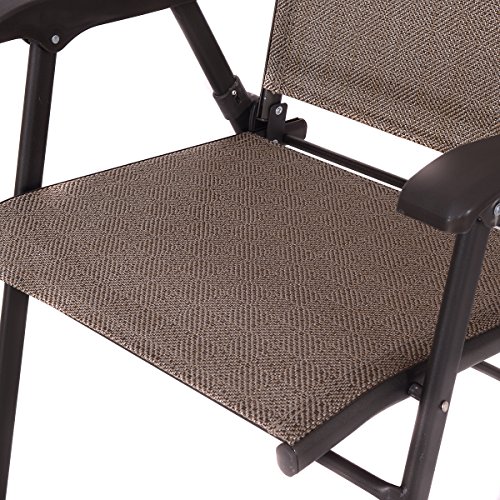 Giantex Set of 2 Patio Folding Sling Chairs Furniture Camping Deck Garden Pool Beach - Thumbnail 6