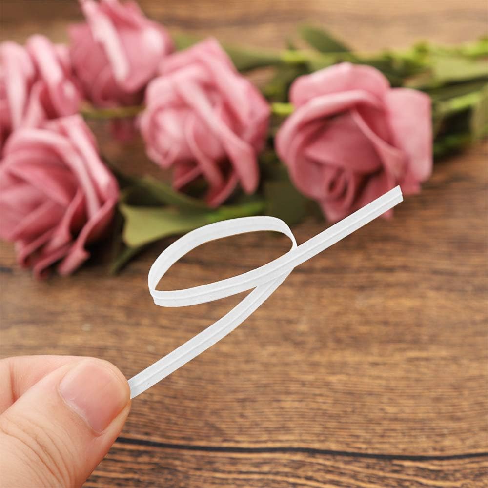 YOFASEN Kraft Paper Twist Ties - Wire Tie Bag Ties for Food & Freezer Bags Cookie Gift Floral Bag Sealing Ties, White, 10cmx4mm - Image 4