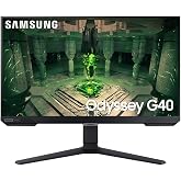 Monitor Gamer Samsung Odyssey G40, 27", FHD, 240 Hz, 1ms, com ajuste de altura, HDMI, DP, Gsync, Freesync, Preto