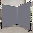 Room Divider 6FT 2 Panel Privacy Screen, 142'' Wide Fabric Indoor Room Divider Wall Divider for Room Separation, Portable Room Partitions and Dividers Freestanding Temporary Wall Room Separators