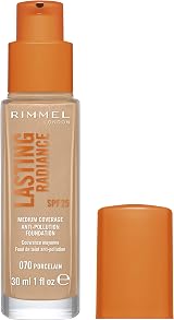 Rimmel Lasting Radiance Foundation 070 Porcelain SPF 25 Anti Pollution