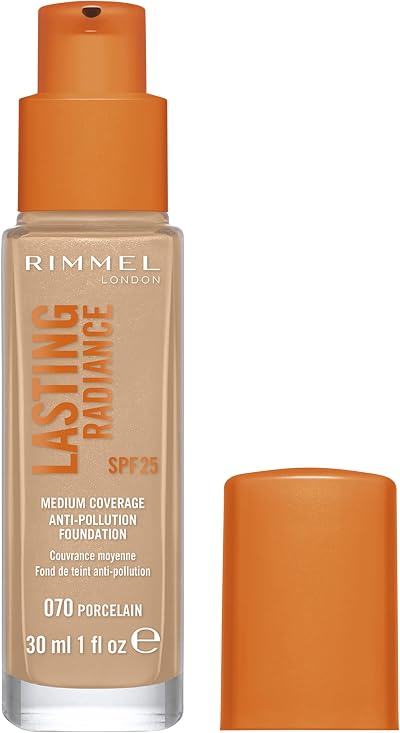 Rimmel Lasting Radiance Foundation 070 Porcelain SPF 25 Anti Pollution