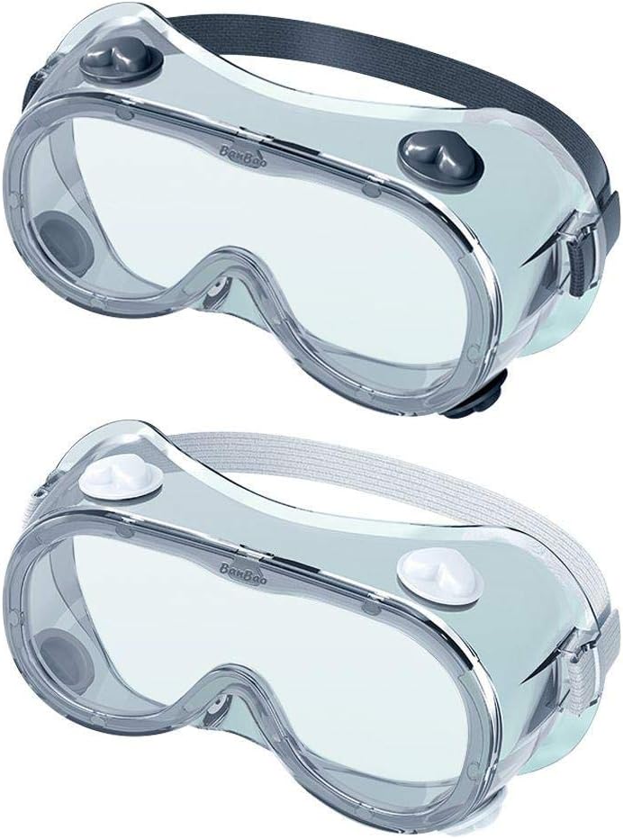 Wonmax Protective Safety Goggles Wide Vision Disposable Indirect Vent Anti-Fog Medical Splash Goggles, 1-Pack
