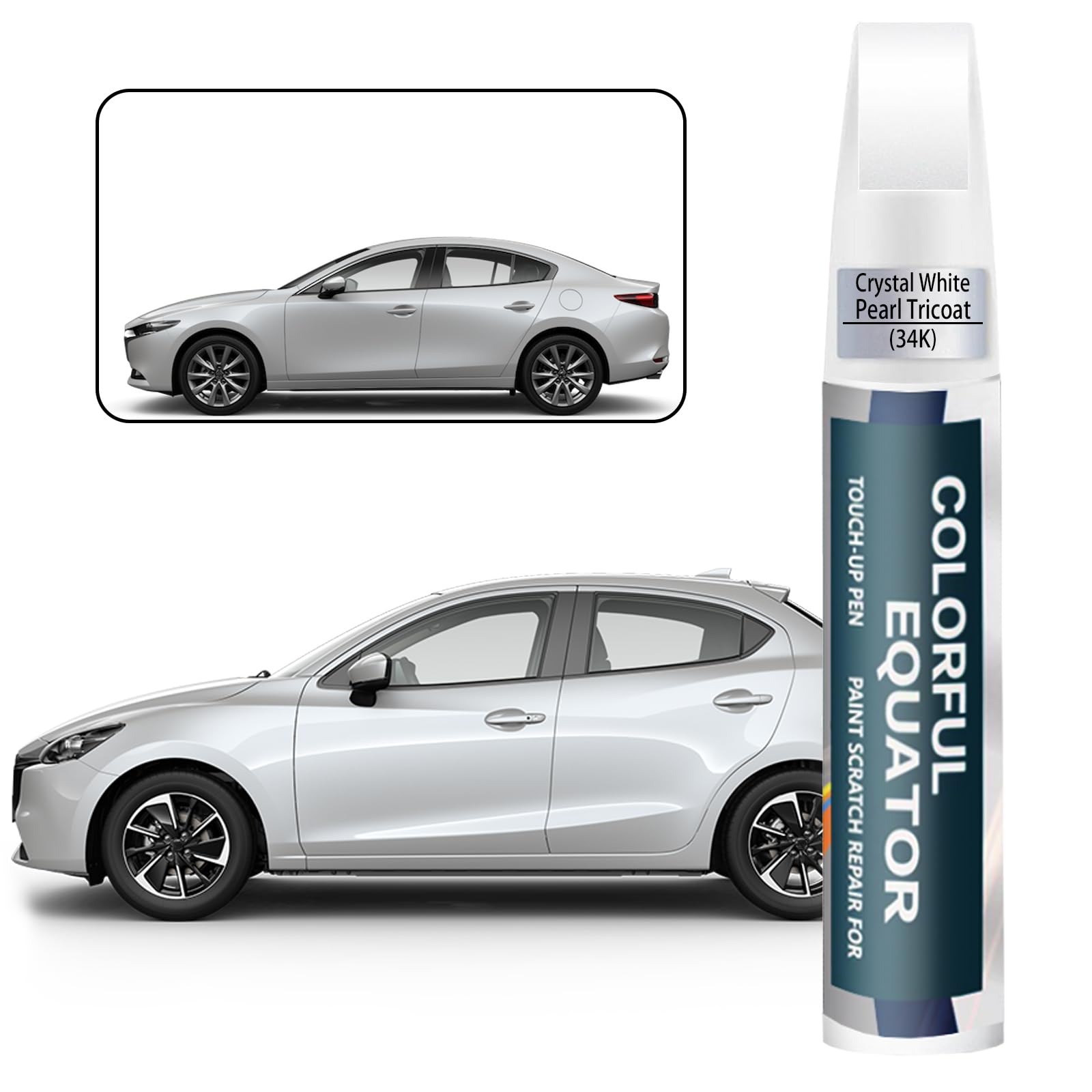 34K/41K Crystal White Pearl Tricoat Touch Up Paint