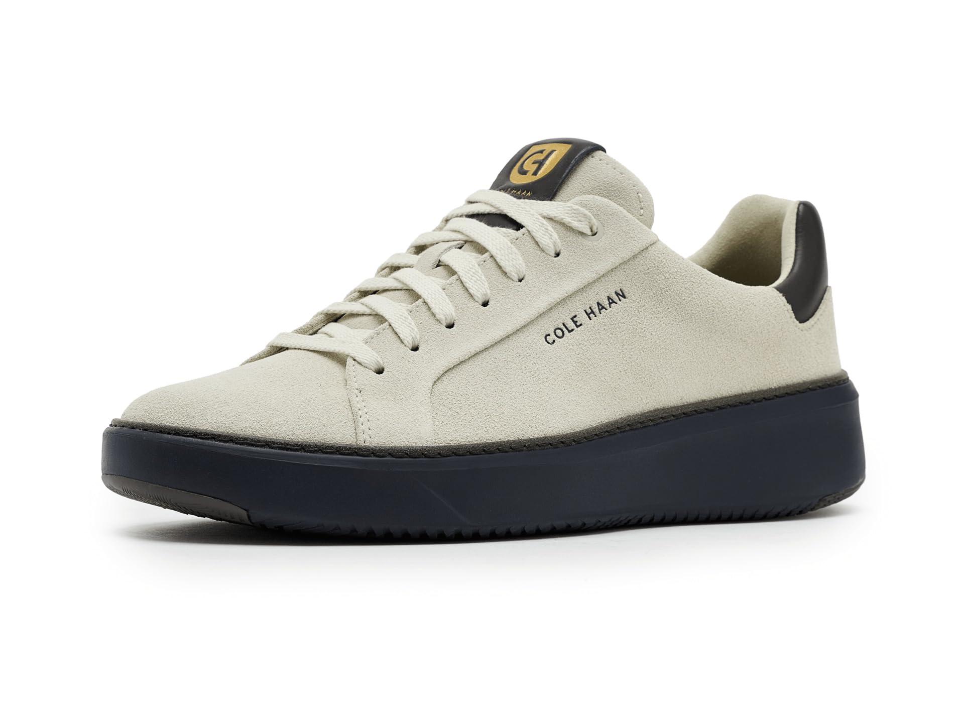 Cole Haan Men's Grandpro Topspin Sneaker Silver Birch Suede/Raven/Midnight Moon 11 Wide Image