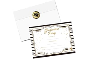 Omgouue Graduation Party Supplies Invitations with Envelopes 2025,Grad Congrats Announcements 32Ct