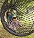 Hearthsong 6-Foot Hanging Woven Rope Tunnel Bridge, 6'L x 3' diam, Black, Weather Resistant, Polyester Rope, Ages 5 and Up