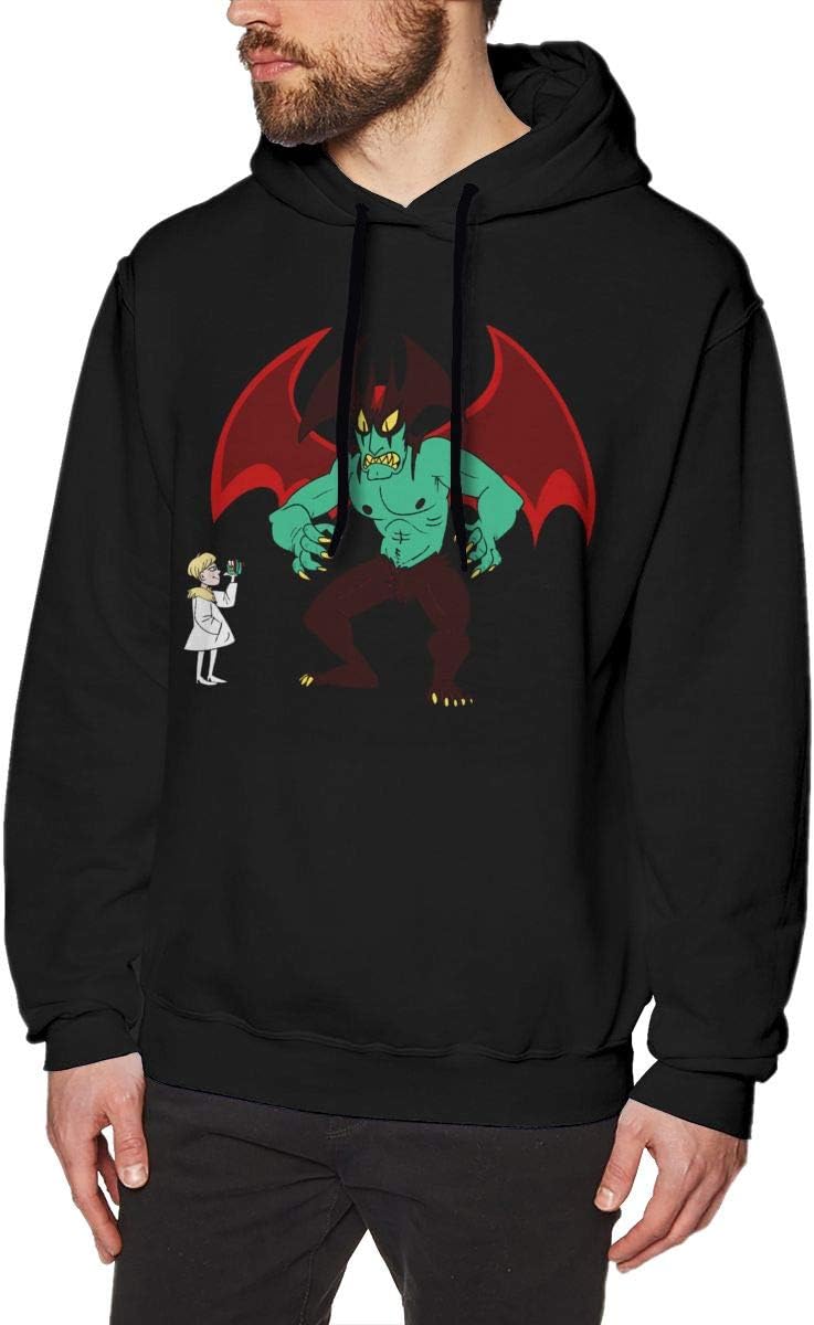 DeyAope Devilman Crybaby Red Devilman Men's Classic Hoodie Sweatshirt with Drawstring Black