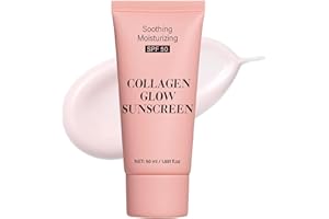 No Cast Collagens Sunscreen | SPF50 Moisturizing Facial Sunscreen | Lightweight Non-Sticky, Hydrating Formula | No White Cast
