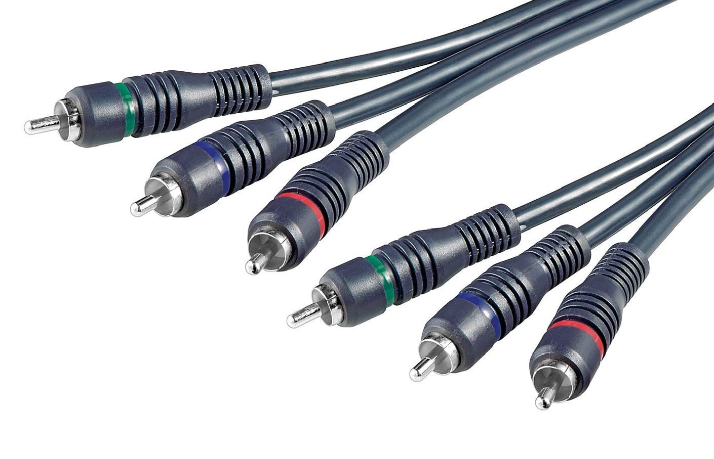 PremiumCord RCA Cable HQ 3x RCA Male to 3x RCA Male Quality Audio Video Connection Cable Stereo for TV, Mobile Phones, MP3, HiFi, Colour Black, 5 m