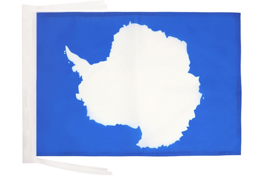 AZ FLAG Antarctic Flag 18'' x 12'' cords - Antarctic continent SMALL flags 30 x 45cm - Banner 18x12 in
