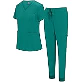 Natural Uniforms Womens 10 Pocket Cool Stretch Jogger Scrub Set