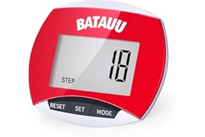 BATAUU Best Pedometer, Simply Operation Walking Running Pedometer with Calories Burned and Steps Counting
