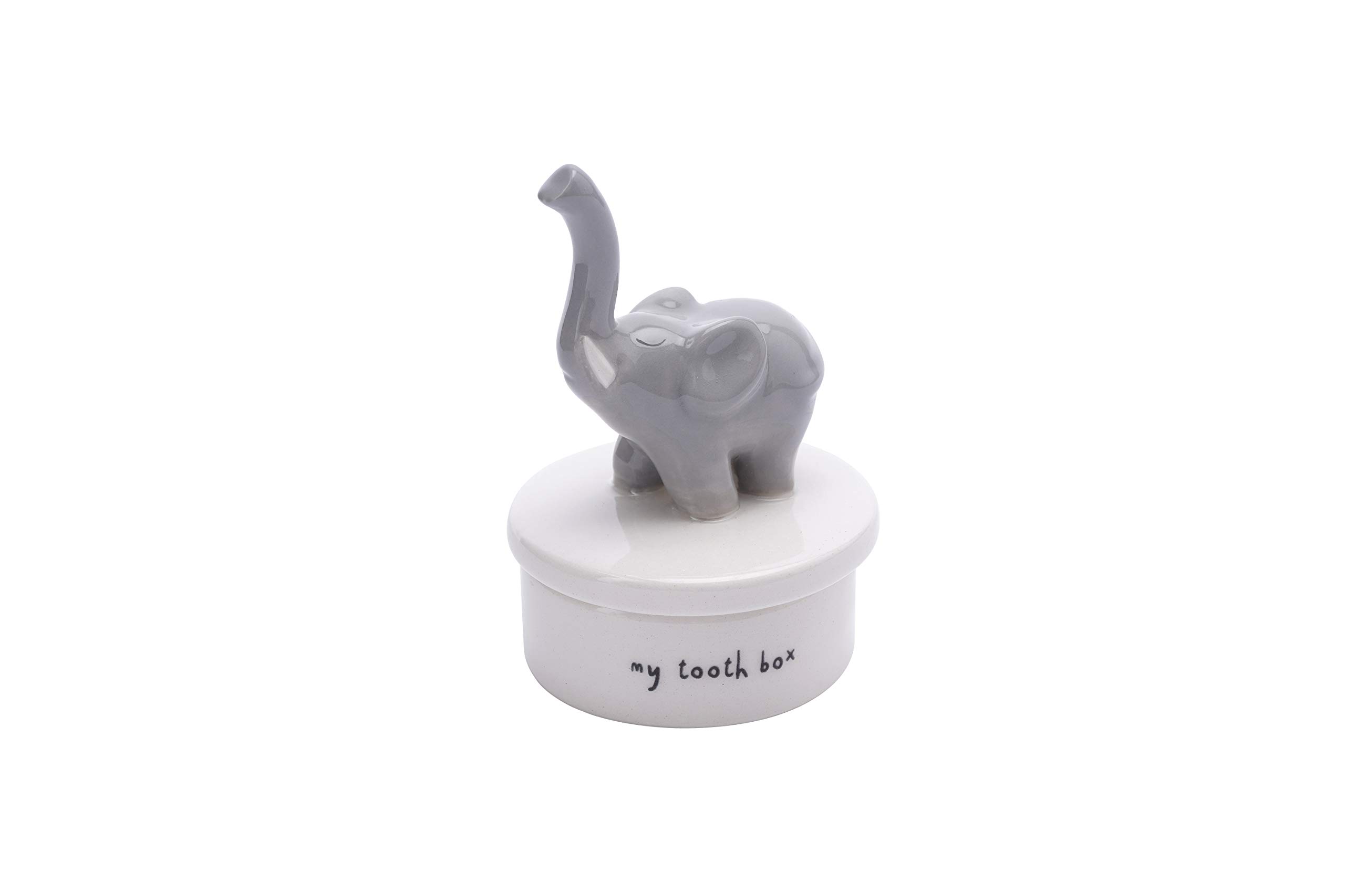 CGB Giftware | Baby Elephant Tooth Box | Tooth Organiser | Nursery Decor | My First Tooth | GB04521