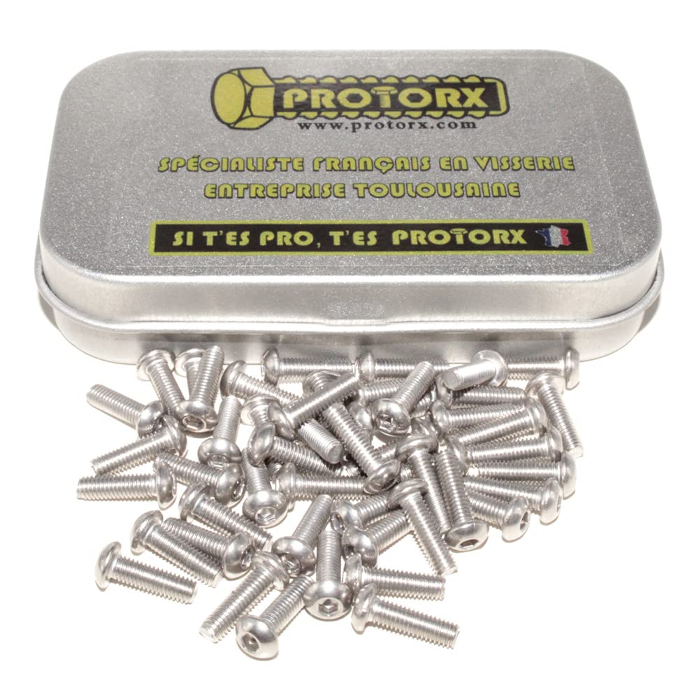 M3 x 10 mm Box of 50pcs (TBHC) | Hexagonal Cylindrical – Stainless Steel Metal A2 | DIY Repair Screws for Exterior and Interior Use