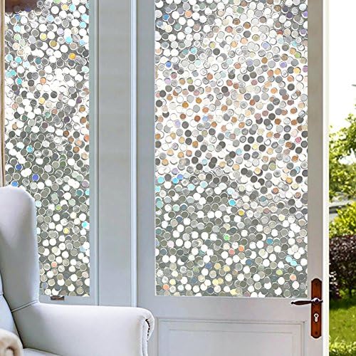 Window Stickers,sunscreen Translucent Privacy No-glue Anti-uv Static Non-adhesive Glass Film For Kitchen Balcony Bathroom-a 100x90cm(39x35inch)