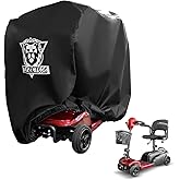 XYZCTEM 600D Waterproof Scooter Cover Black Power Assisted Mobility Scooter Cover (48 inch Length)