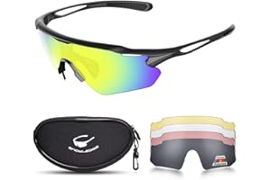 HUBO SPORTS Cycling Glasses, TR90 Unbreakable Frame Polarized Anti-UV400 Sports Sunglasses