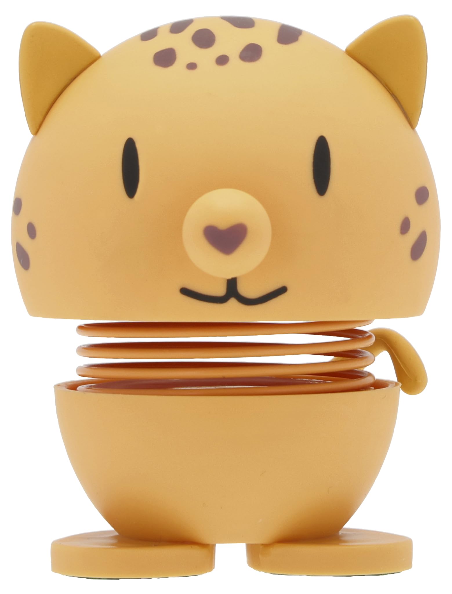 Hoptimist Soft Leopard, Scandinavian Bobble Figure, Living Room & Desk Decoration, Office Gadget, Great Small Gifts, 4.5 x 5.8 x 7.6 cm, Small, Yellow