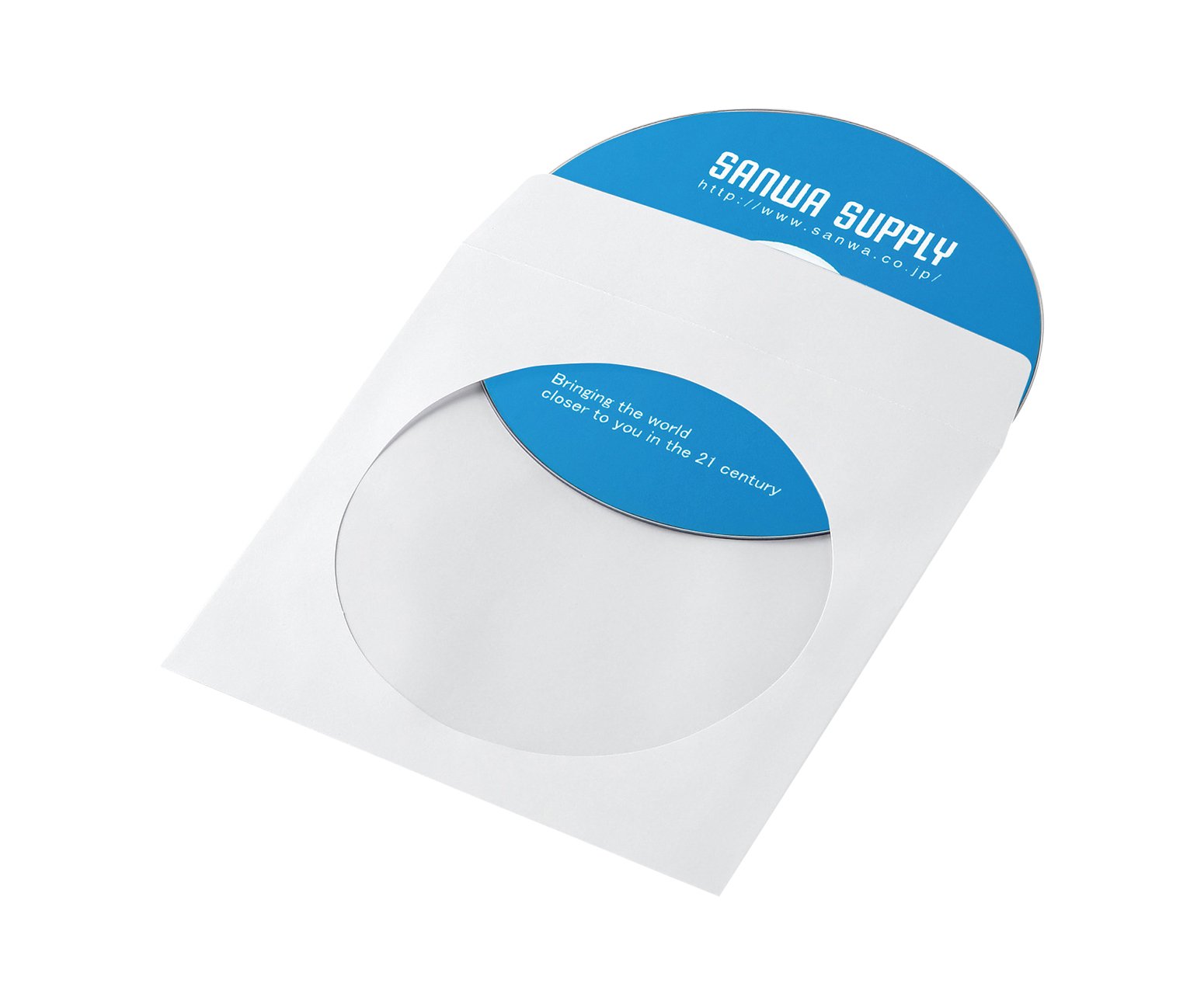 サンワサプライ DVD・CDペーパースリーブケース ホワイト 50枚入りの商品画像