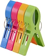 TRIXES Beach Towel Pegs Pack of 8 Large Bright Colours Windproof Clips view 4