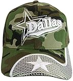 Dallas City Baseball Cap Hat with Star on Brim CAMO