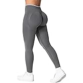 Wavar Hidden Scrunch Butt Workout Leggings for Women Seamless High Waist Color Block Yoga Pants with Tummy Control