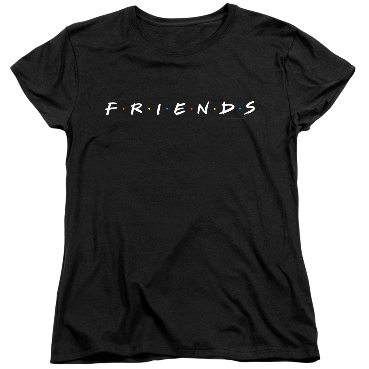PopfunkFriends TV Show Logo, Womens Premium Cotton Short Sleeve Graphic T-Shirt & Stickers Dark Collection