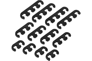 ACROPIX 12pcs 7mm 8mm 8.5mm 8.8mm Car Engine Spark Plug Separators Ignition Wire Separators Holder Black Car Parts