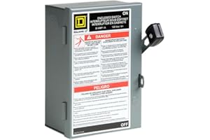 SCHNEIDER ELECTRIC Square D - L111N 30 Amp 120/240-Volt Single-Pole Indoor Light Duty Fusible Safety Switch with Neutral, L111N