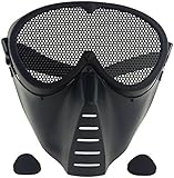 SportPro CM Mesh Eye Protection Full Face Mask for Airsoft - Black