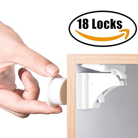 BETENSE Baby Sicherheit Magnetisches Schrankschloss |18 Schlösser mit 3 Schlüssel | Unsichtbare Kindersicherung | Schrankschl