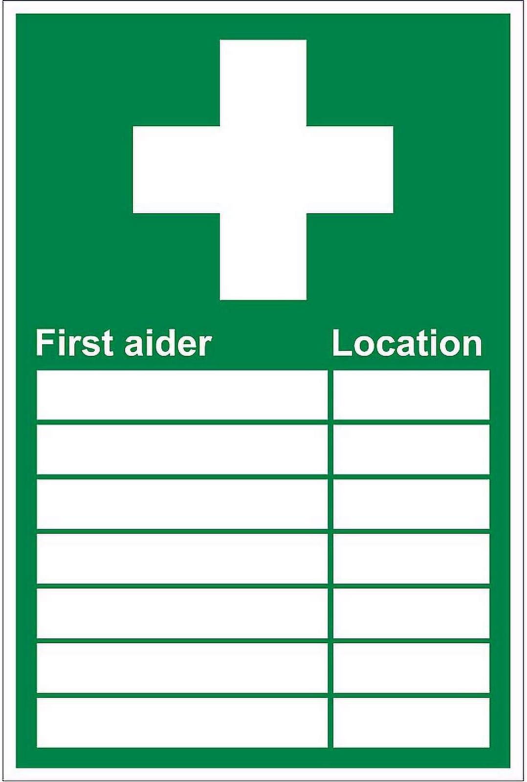 First Aider and Location Sign, Rigid, 20 x 30 cm