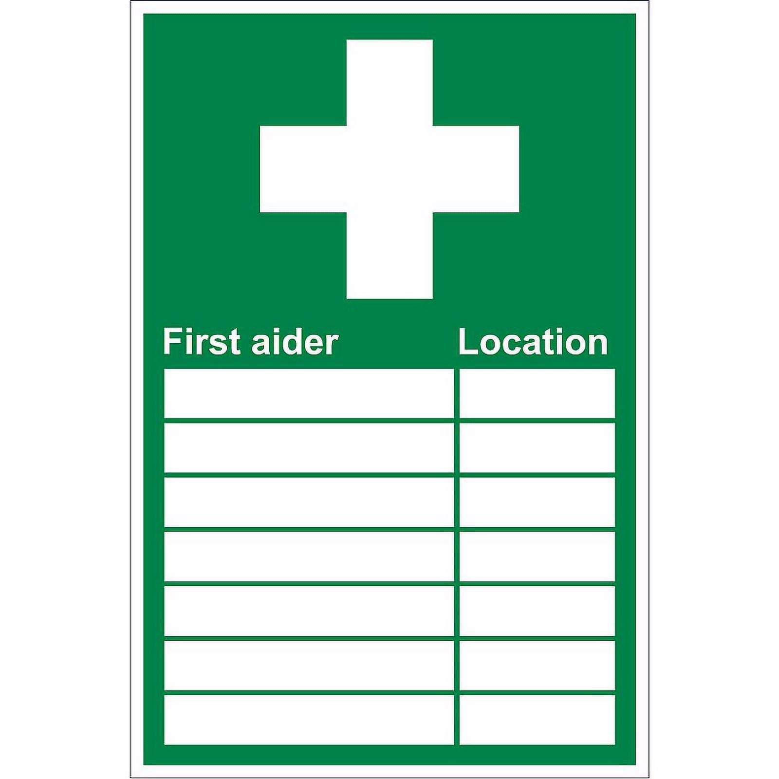 First Aider and Location Sign, Rigid, 20 x 30 cm