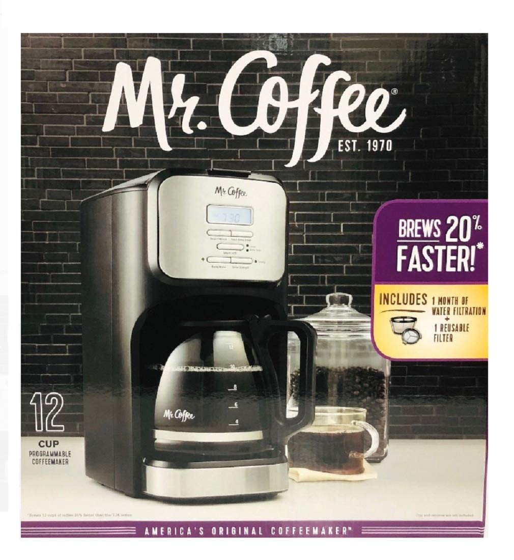 Mr.Coffee BVMC-DVX41 12 Cup Programmable Coffeemaker Black/Silver
