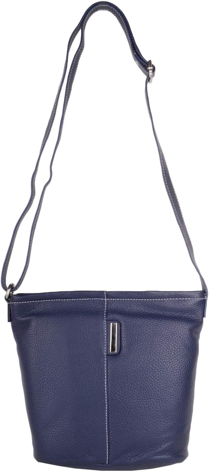 Womens Genuine Soft Leather Bucket Style Cross Body/Shoulder Bag - Image 4