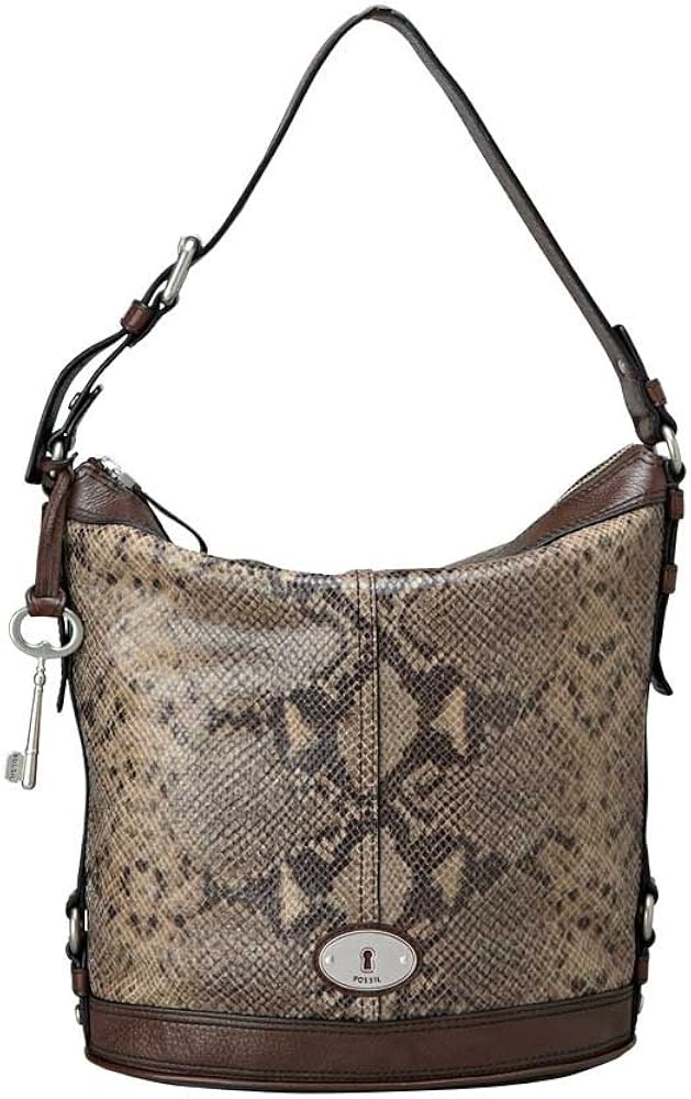 Fossil Maddox Bucket Dark Smoke Handbags