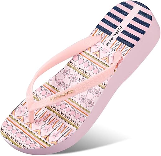 pink wedge flip flops