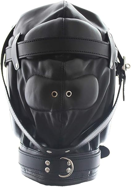 Fizzenn Leder Sensorische Deprivation Bondage Restraint Maske Hood Fur Erwachsene Couple Geschenk Black Amazon De Sport Freizeit